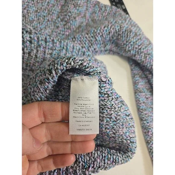 Talbots Sweater Women's Size Petite Small?‎ Pastel Coastal Cotton Blend Crochet - Picture 4 of 6